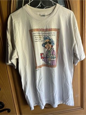 Vintage Maxine cartoon white Tshirt - size Large (silver mountain sportswear)